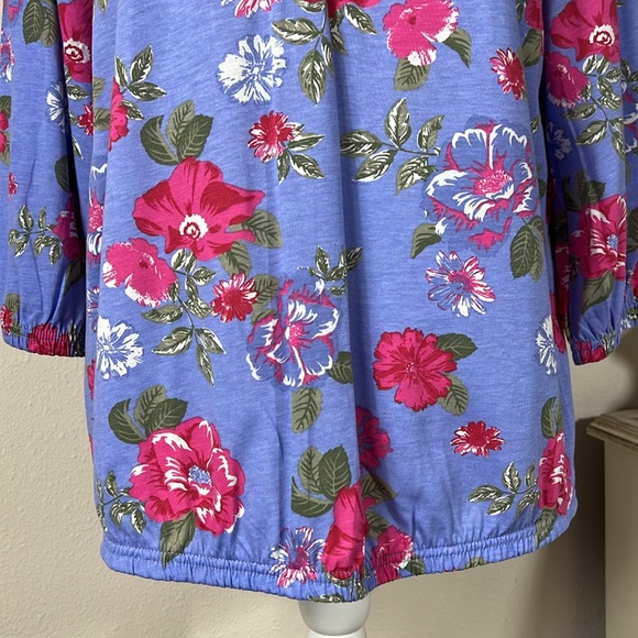 Julipa L/XL Purple Floral Blouse - Picture 4 of 13